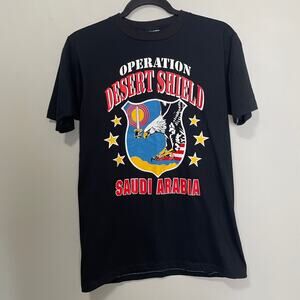 Operation Desert Storm Saudi Arabia Graphic Crew Neck Short Sleeve Tee Black S